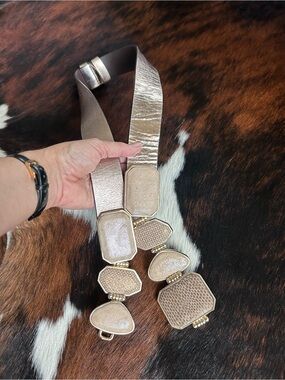 Vintage Chicos Gold Metallic Y2K Belt